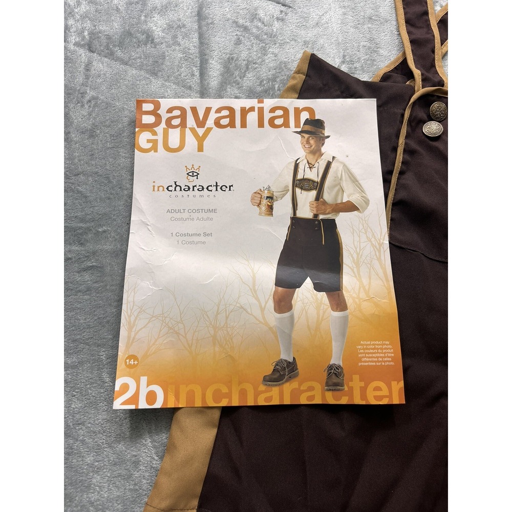 InCharacter Bavarian Guy Lederhosen Oktoberfest Costume Brown Men Large 11005